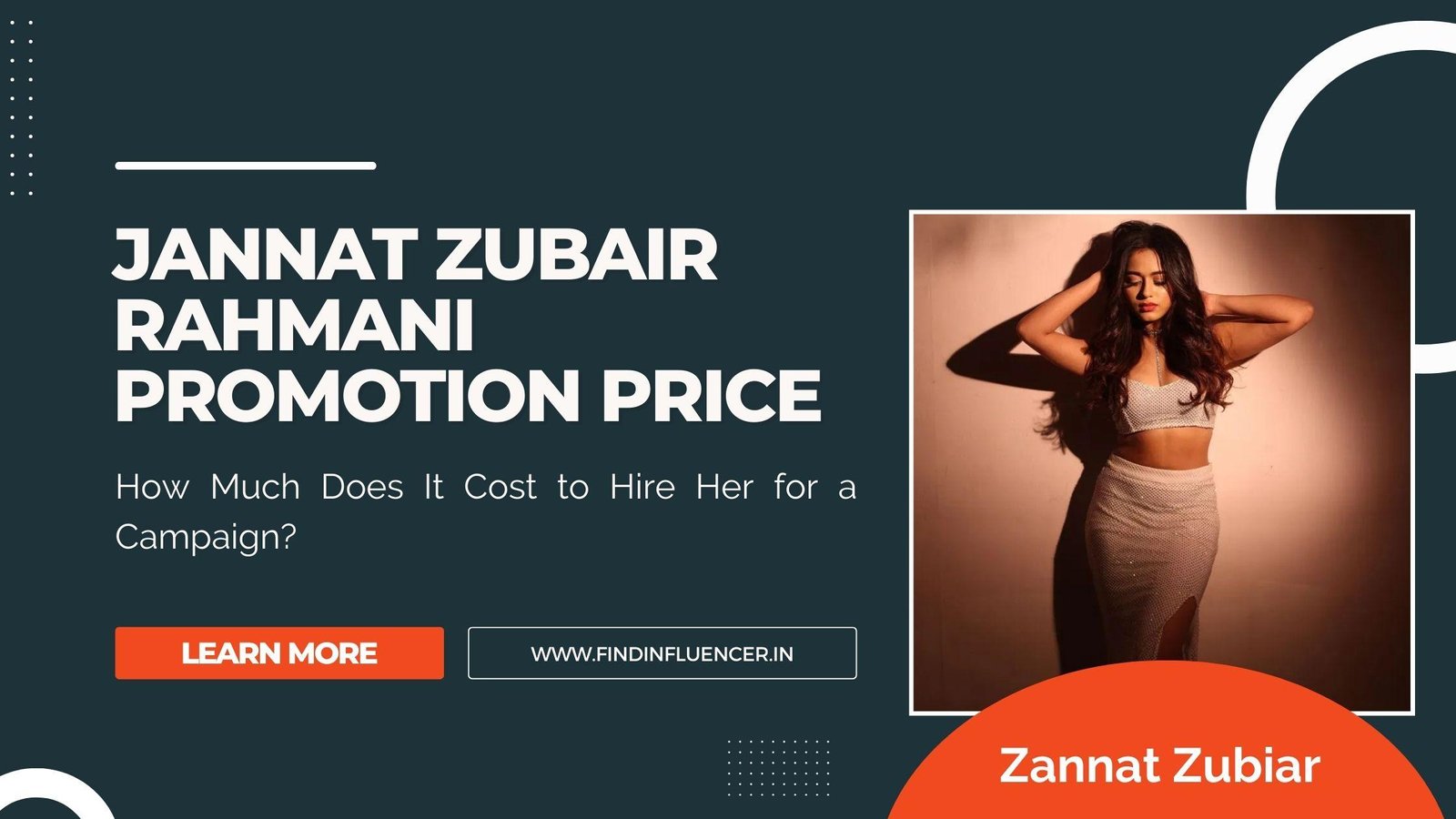 Jannat Zubair Rahmani Promotion Price 