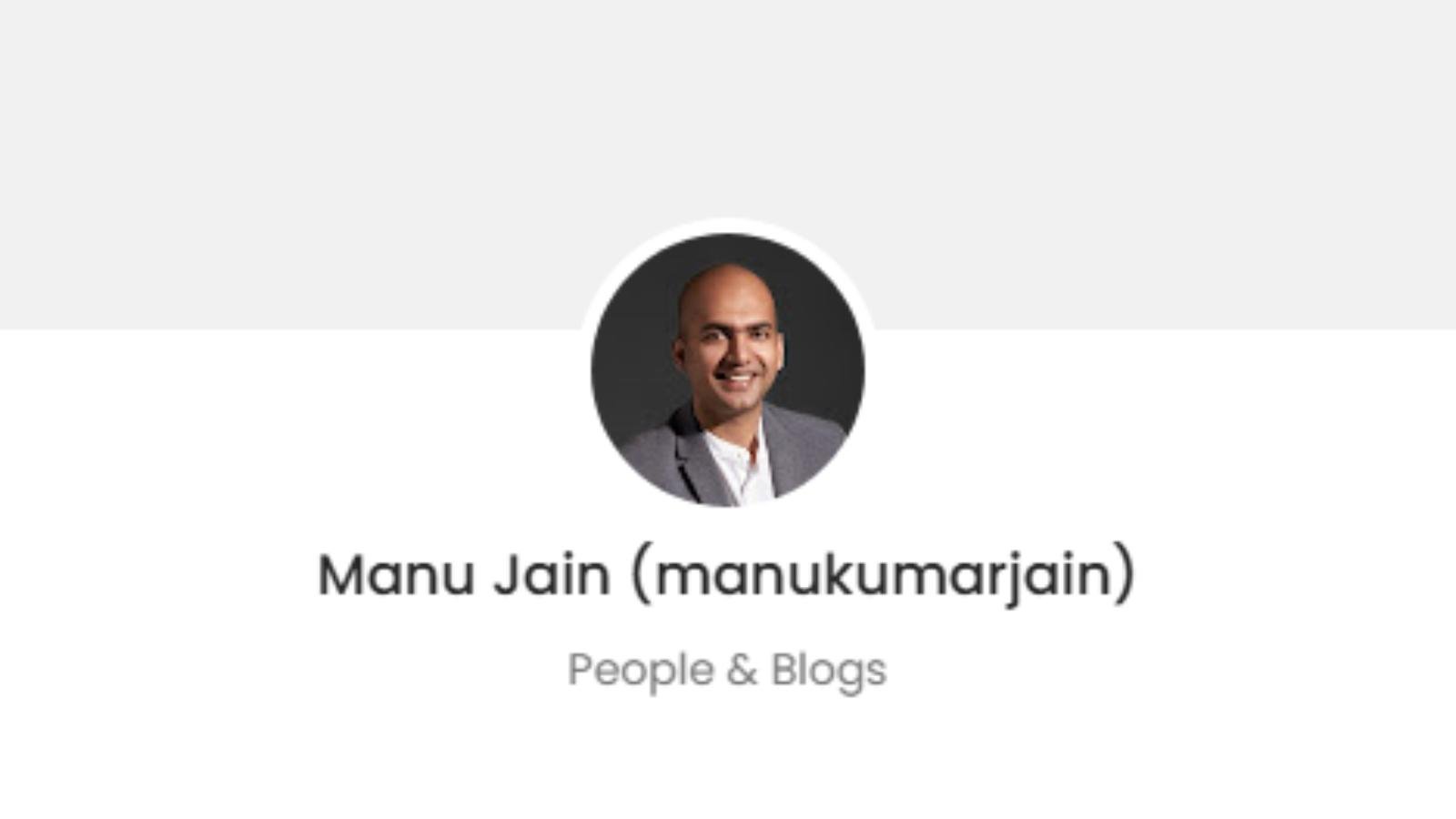 Manu Jain Official Promotion Price: