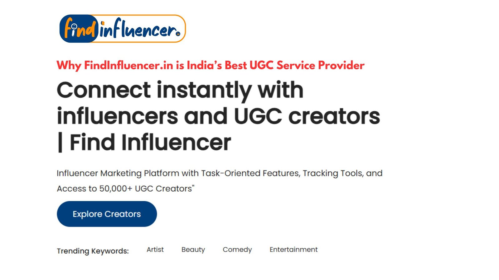 Why FindInfluencer.in is India’s Best UGC Service Provider