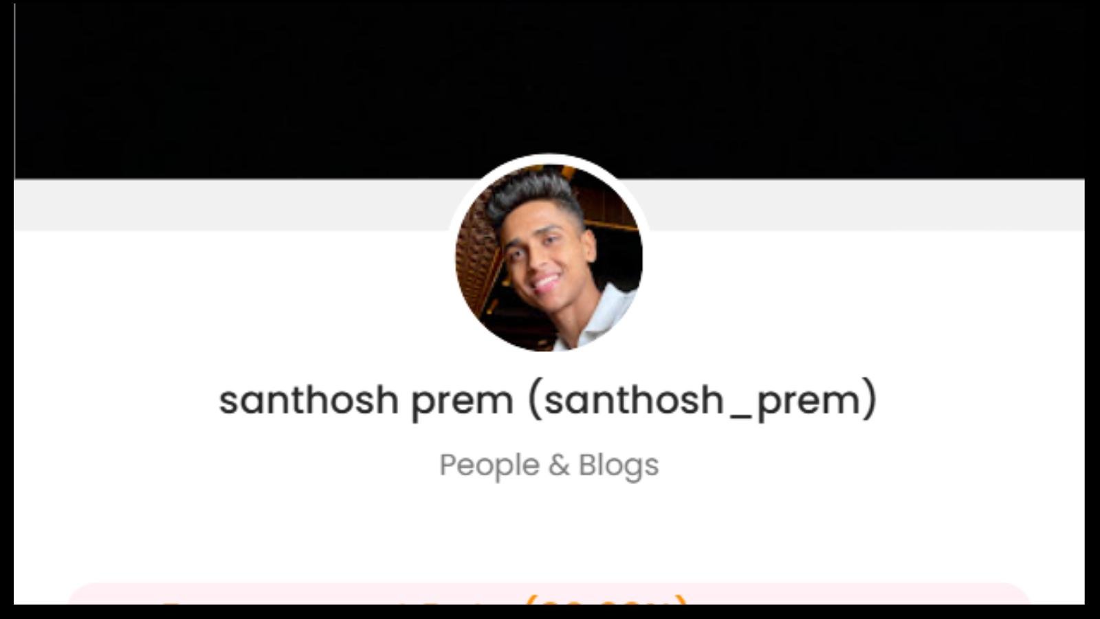 Santhosh Premkumar Official Promotion Price: 