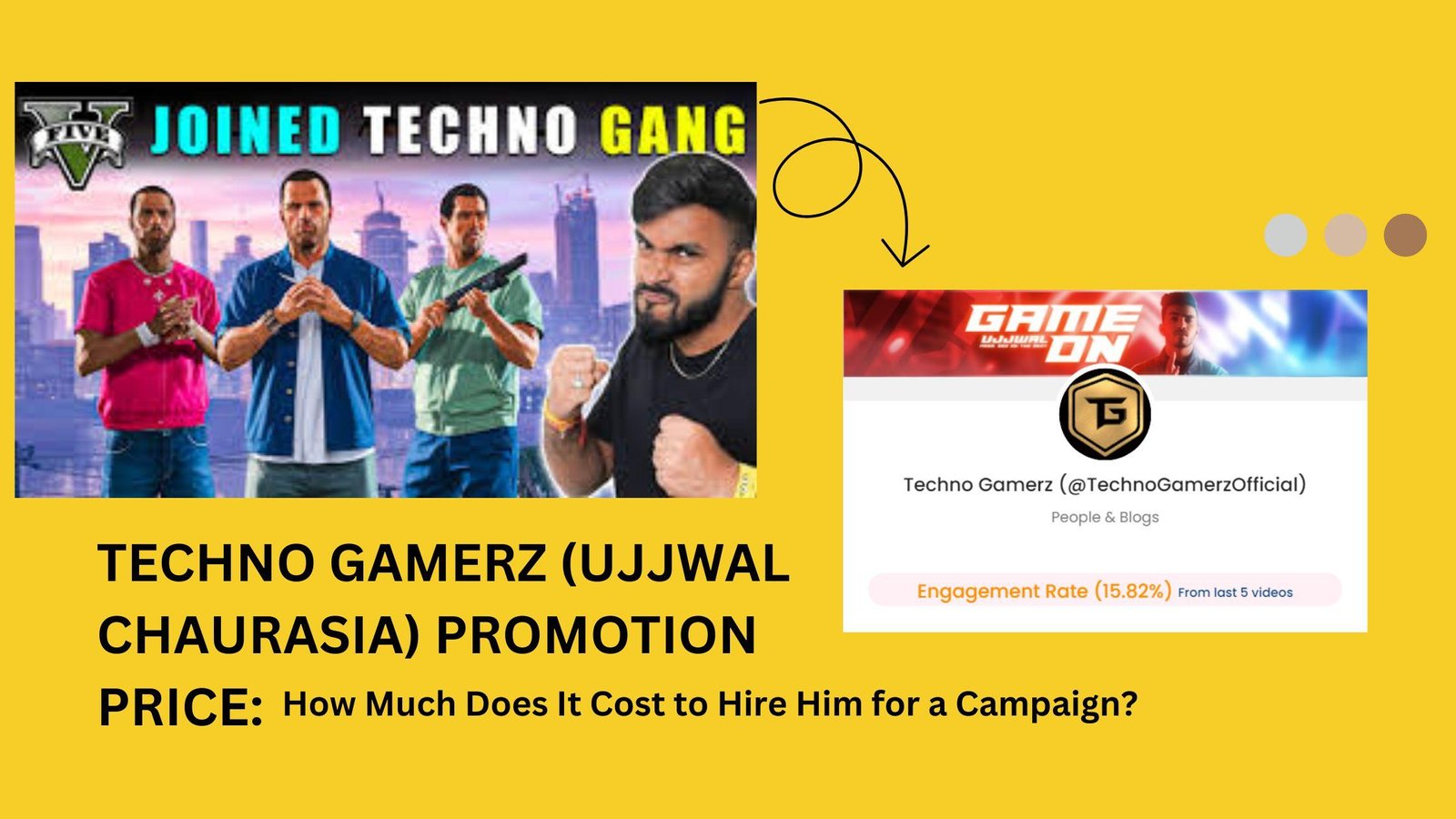 Techno Gamerz (Ujjwal Chaurasia) Promotion Price 